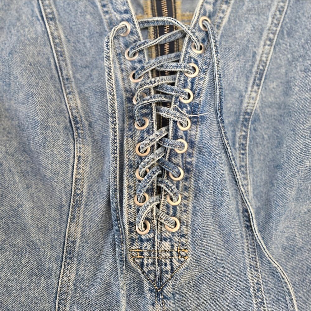 H&M Denim Lace dress Size M - Picture 5 of 9